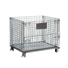 Security Steel Storage Welded Wire Mesh Cage, Galvanized Foldable Collapsible Metal, Folding Storage Cage/